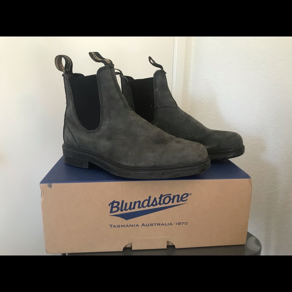 Blundstone 1308 Rustic Black Dress Boots Chisel
